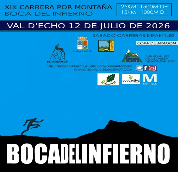 CARRERA POR MONTAÑA BOCA DEL INFIERNO 2026  12 JULIO
